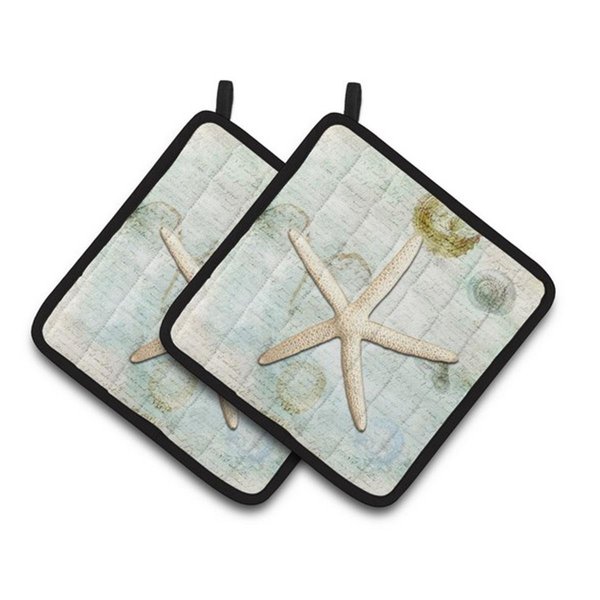 Carolines Treasures Starfish Pair of Pot Holders, 7.5 x 3 x 7.5 in. SB3036PTHD